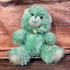 Goffa Intl Corp Mint Green Shaggy Plush Teddy Bear Stuffed Animal Bow 7″ Toy