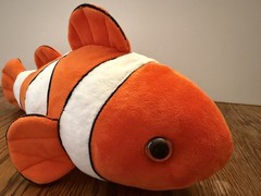 Aurora Clown Fish Plush 17″ Orange Stuffed Animal Destination Nation~Gently Used