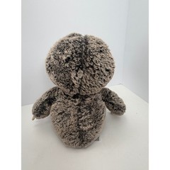 Plushology Sloth Stuffed Animal Grey Black Shaggy Faux Fur Weighted 2020 Plush