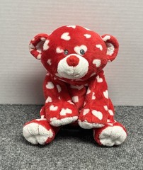 Ty Pluffies Dreamly Heart Teddy Bear Plush Tylux 9″ Valentine 2011