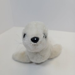 VTG 1976 Dakin White Seal Pup Plush w/Whiskers Rare Find READ