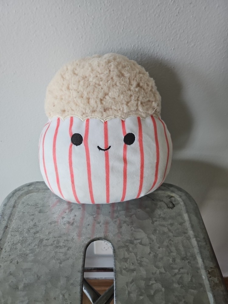 Squishmallows Arnel The Popcorn Bucket 8” Plush 2022 Kellytoy Stuffed Animal Toy