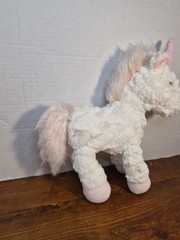 FIRST IMPRESSIONS WHITE & PINK UNICORN STUFFED ANIMAL PLUSH TOY MACY’S 2017 A845