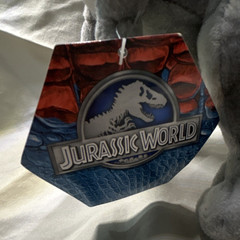 Jurassic World Gray Dinosaur Plush Stuffed Animal with Hang Tag