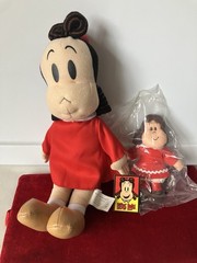 NEW Vintage Little Lulu Comic Strip Plush Doll Mini 6.5” & 14” Lot TWO