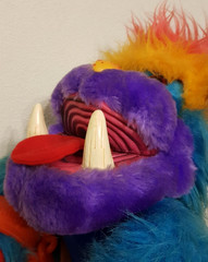 RARE 1987 AmToy My Pet Monster Yaplet With Original Cuffs Vintage Mattel Plush