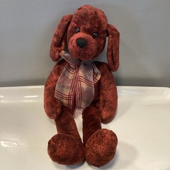 1999 Commonwealth Cuddle Zone Maroon Dog Plush 12” Long Legs