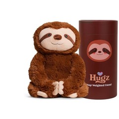 Hugz Weighted Sloth Plush Brown Therapeutic Stress Anxiety Relief Stuffed Animal