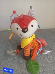 Fox Plush Skip Hop Stuffed Animal Teether Rattle Activity Sensory Toy