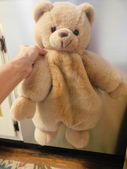 Rare Vtg 1989 FROM THE WORLD OF SMILE Teddy Bear Plush PJs Zip Pocket Tan 19″