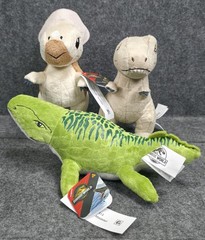 Jurassic World Plush Toy Set of 3 (Dilophosaurus, T-Rex, Mosasaurus)