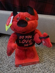 Dan Dee Red Devil Animated Plush Sings Do You Love Me Lights Up NEW
