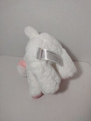 2021 Animal Adventure White Pink Dog Plush Puppy Heart Nose Soft Toy Satin Bow