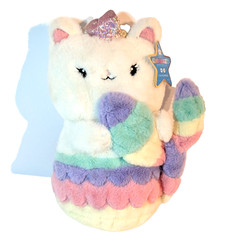 FAO Schwarz Glow Brights Meowmaid Kitty Cat Mermaid Plush with Lights and Sound