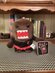 Domo Black Karate Kung-Fu Ninja Outfit 7” Stuffed Plush Toy  W/ Tag Read