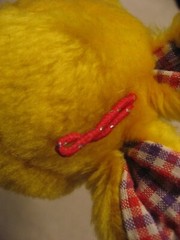 Vintage 1960’s Carnival Game Prize Rabbit Stuffed Animal about 10″T Red Eyes