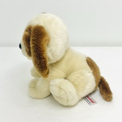 Aurora World Puppy Dog Plush Brown Cream 10” Big Eyes Sitting Beanie Stuffed