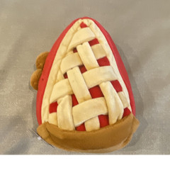 Tasties Stuffed Pie Plush Toy Red Brown Beige Lattice Washable Thanksgiving