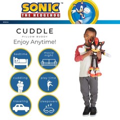 Sonic Shadow the Hedgehog Anime Kids Bedding Super Soft Plush Cuddle Pillow Budd