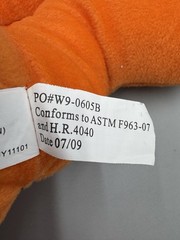 Halloween Orange Teddy Bear W/ Bat On Front Plush 11” Stuffed Animal Good Stuff