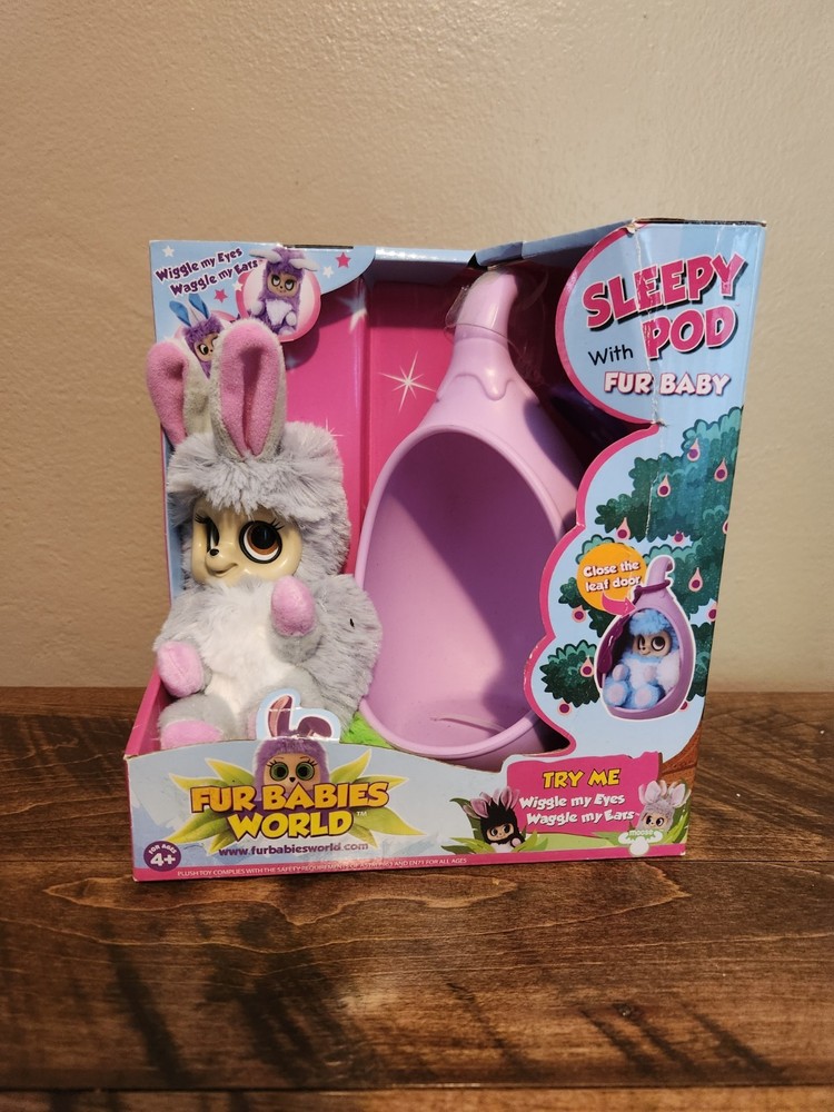 Fur Babies World Sleepy Pod Dreamstar Blue Gray Baby Nenia New In Box