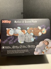 Nuby Light Up 11” Motion and Sound Plush Fox NIB