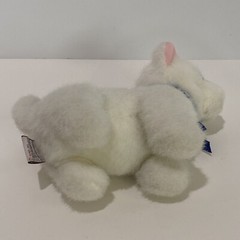 GUND Catnip White Kitten Cat Plush 8” Blue Polka Dot Bow #1126 Stuffed Animal