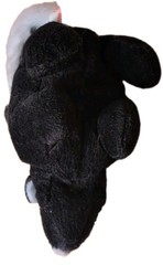 Skunk King Plush Bean Bag Toy Stuffed Animal 8” Black White Woodland