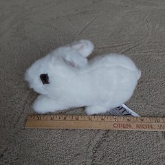 Ditz Designs by The Hen House SMALL White Bunny Rabbit soft Stuffed Plush