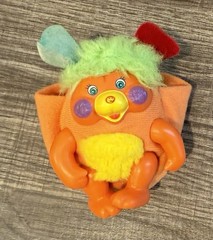 1980’s Popples Lot Punk Rockstar + Mini Plush + Pajama Party Book + Glass Cup