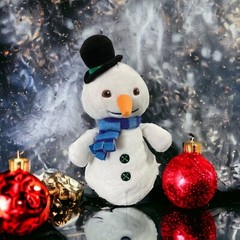 Disney Store Jr Doc Mcstuffins CHILLY Snow Man Plush Toy Snowman Blue Scarf Hat