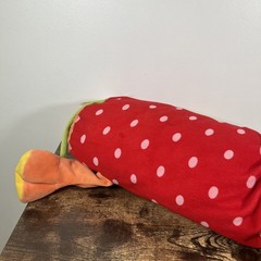 Ikea Barnslig Flodhast Hippo 30 Inch Plush Stuffed Animal Red Orange Polka Dots