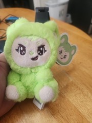 LaBabies – Zuzu – Plush-Monster Keychain Clip – Approx 5″ – Super Soft – Green