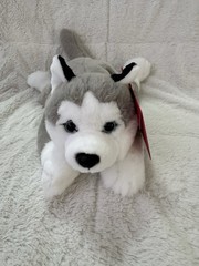 FAO Schwarz Adopt-A-Pet Husky Wolf Plush Stuffed New With Tags & Adoption Papers