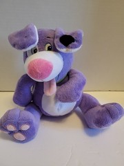 Nuby Tickle Toes Purple Dog Plushy 10.5 in