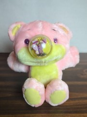 1987 Vtg Playskool 11″ Nosy Bear FlyBye Pink & Yellow Butterfly Nose