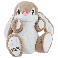 Way to Celebrate Easter Large Brown Hoppy Hopster Bunny 2026 Plush, 14 in New