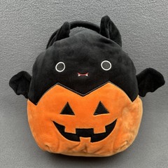 Squishmallows Halloween Treat Pail Emily The Bat Pumpkin 11” Bucket Plush