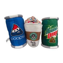 3 Junk Food Drink Doody Plush NEW