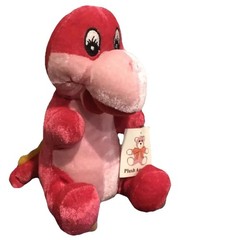 Plush Appeal Mardi Gras Dinosaur Plush 7″ Pink Red T-Rex Stuffed Toy New W/ Tags