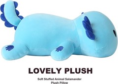 Axolotl Plush Cute 13 inch Stuffed Animal Soft Blue Pillow Kawaii Plush Toy G…