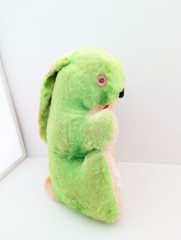 Dollcraft Novelty Company – Bright Green Rabbit / Bunny Plush – Vintage – Rare!