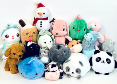 Clawee 18 Ct Assorted Lot Small & Medium Plush Toys Bubble Tea Bunny Cat Dog