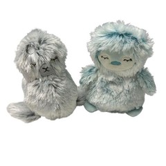 Slumberkins Mini Silver Seal & Icy Blue Penguin Plush Stuffed Animal Ltd Edition