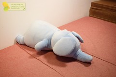 Pillowfort Elephant Weighted Plush Kids’ Throw Pillow Blue (Dirt Marks)