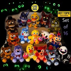 Five Nights at Freddy’s Jazwares Nightmare Plush Lot of 16 Glow Eyes Lefty FNaF