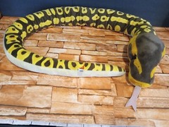Wild Republic Ball Python Yellow & Brown Spotted SNAKE plush 53″ Stuffed Reptile