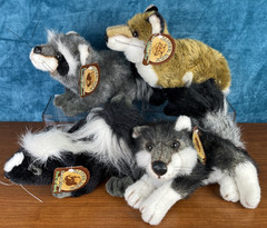 Lot 4 Ranger Rex Forest Friends Wolf, Fox, Racoon, Skunk Plush Tags 2 Talk READ