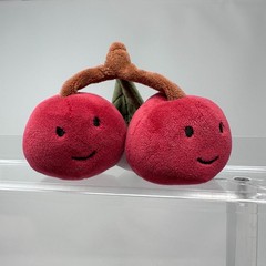 Jellycat Fabulous Fruit Cherry Plush Stuffed Doll Red Cute Comfort Food Toy 3″