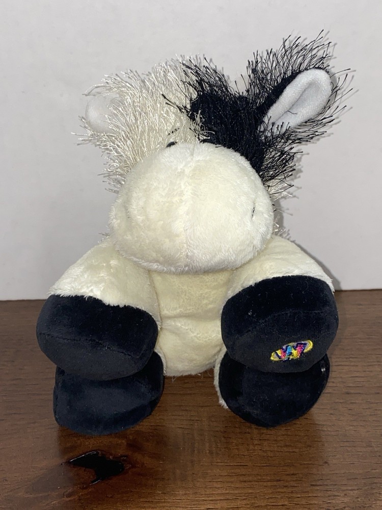 GANZ Webkinz Lil ‘Kinz Cow HS003 Plush Black & White Animal Stuffed Toy No Code